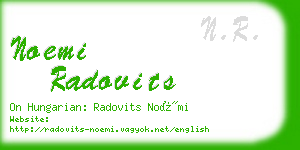 noemi radovits business card